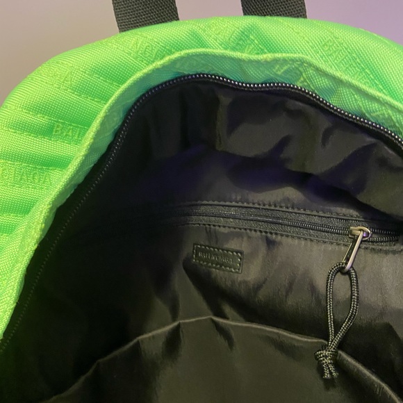 NEW Balenciaga neon green Flo logo back pack